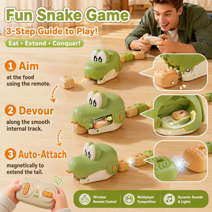Magnetic Snake Game Toy Eating Itself with Sound & Light 