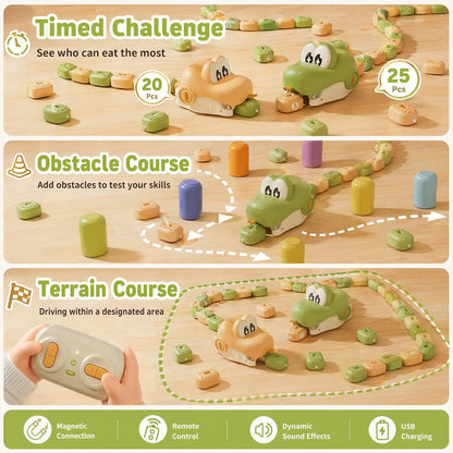 Magnetic Snake Game Toy Eating Itself with Sound & Light 